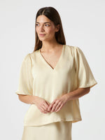 Neo Noir Largo Satin Bluse Lysegul