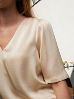 Neo Noir Largo Satin Bluse Lysegul