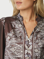 Neo Noir Massima Paisley Border Mørkebrun