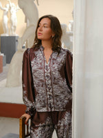 Neo Noir Massima Paisley Border Mørkebrun