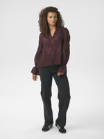 Neo Noir Amara blonde bluse Burgundy
