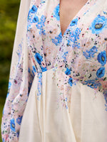 Neo Noir Silfi Flower Print Kjole Blå