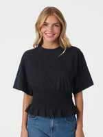 Neo Noir Dray Boxy Smock Tee Navy