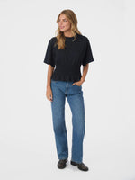 Neo Noir Dray Boxy Smock Tee Navy