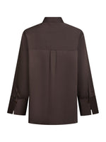 Neo Noir Dita Poplin Skjorte Chocolate Brown