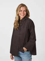 Neo Noir Dita Poplin Skjorte Chocolate Brown