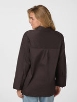 Neo Noir Dita Poplin Skjorte Chocolate Brown