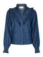 Neo Noir Degas Bluse Denim Blå