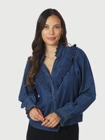 Neo Noir Degas Bluse Denim Blå