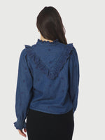 Neo Noir Degas Bluse Denim Blå