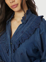 Neo Noir Degas Bluse Denim Blå