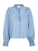 Neo Noir Degas Bluse Denim Lyseblå