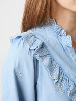Neo Noir Degas Bluse Denim Lyseblå