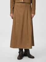 Neo Noir Raya nederdel Fake Ruskind  Cognac