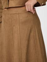 Neo Noir Raya nederdel Fake Ruskind  Cognac