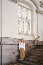 Neo Noir Raya nederdel Fake Ruskind  Cognac