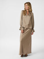 Neo Noir Viso Heavy Sateen Bedaz Nederdel Taupe