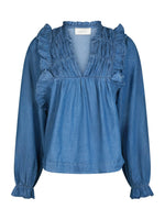 Neo Noir Janis Bluse Denim Blå