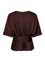 Neo Noir Annegret Sateen Bluse Burgundy