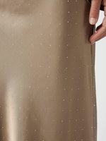 Neo Noir Viso Heavy Sateen Bedaz Nederdel Taupe