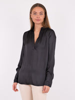 Neo Noir Lucia Solid Bluse Sort