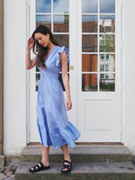 Neo Noir Pollana Poplin Kjole Lyseblå