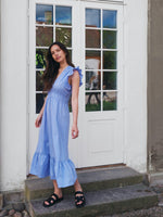 Neo Noir Pollana Poplin Kjole Lyseblå