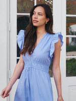 Neo Noir Pollana Poplin Kjole Lyseblå