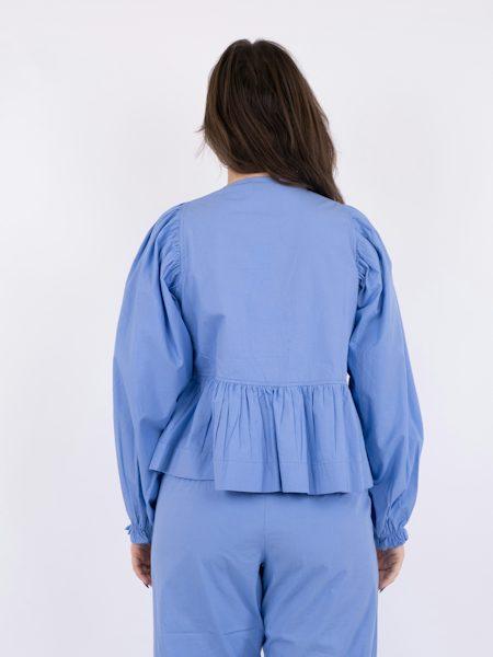 Neo Noir Bessie Poplin Bluse Lyseblå