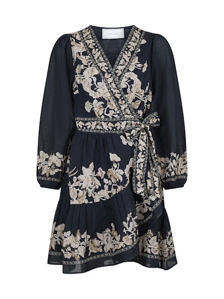 Neo Noir Dorna Printed Voile Kjole Navy