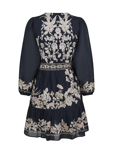 Neo Noir Dorna Printed Voile Kjole Navy