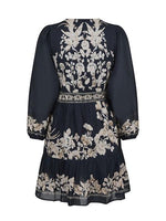 Neo Noir Dorna Printed Voile Kjole Navy