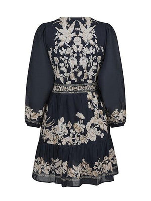 Neo Noir Dorna Printed Voile Kjole Navy