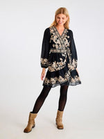 Neo Noir Dorna Printed Voile Kjole Navy