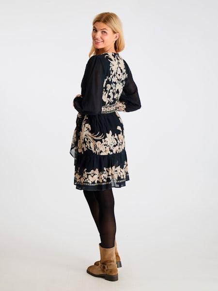 Neo Noir Dorna Printed Voile Kjole Navy