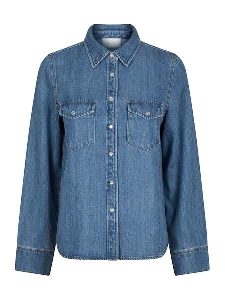 Neo Noir Roger denim skjorte