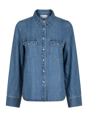 Neo Noir Roger denim skjorte