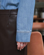 Neo Noir Roger denim skjorte