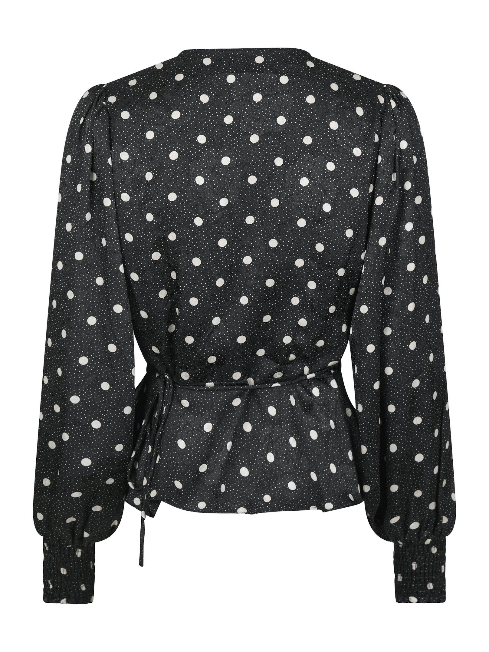 Neo Noir Merry Retro Bluse Prikket