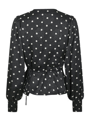 Neo Noir Merry Retro Bluse Prikket