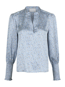 Neo Noir Landa Mini Print Bluse Lyseblå