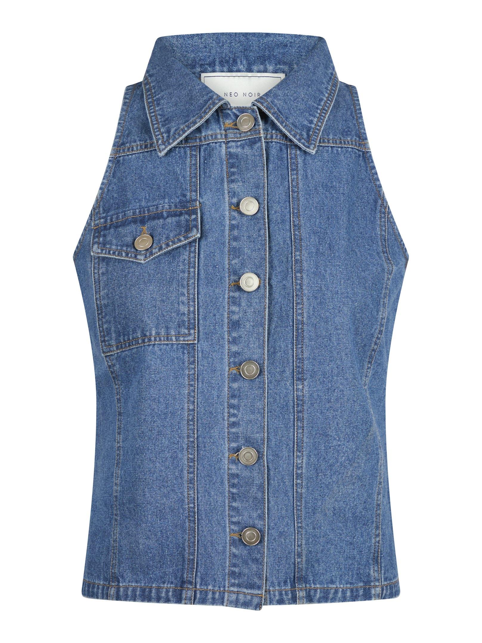 Neo Noir Sylvie Vest Top Denim