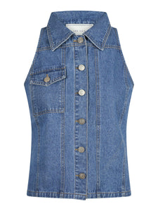 Neo Noir Sylvie Vest Top Denim