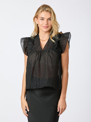 Neo Noir Jayla Bedazzled Top