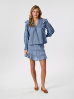 Neo Noir Mauri S Voile Skjorte Støvet Blå