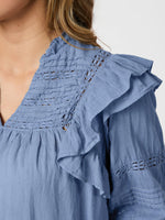 Neo Noir Mauri S Voile Skjorte Støvet Blå