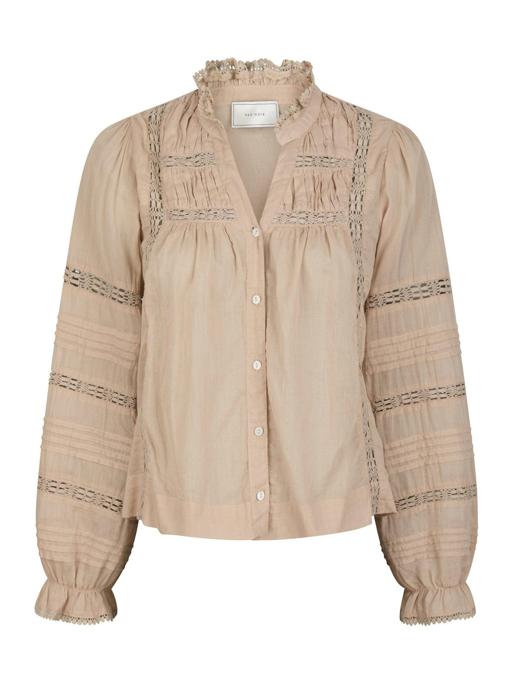 Neo Noir Lyla S Voile Skjorte Toffee