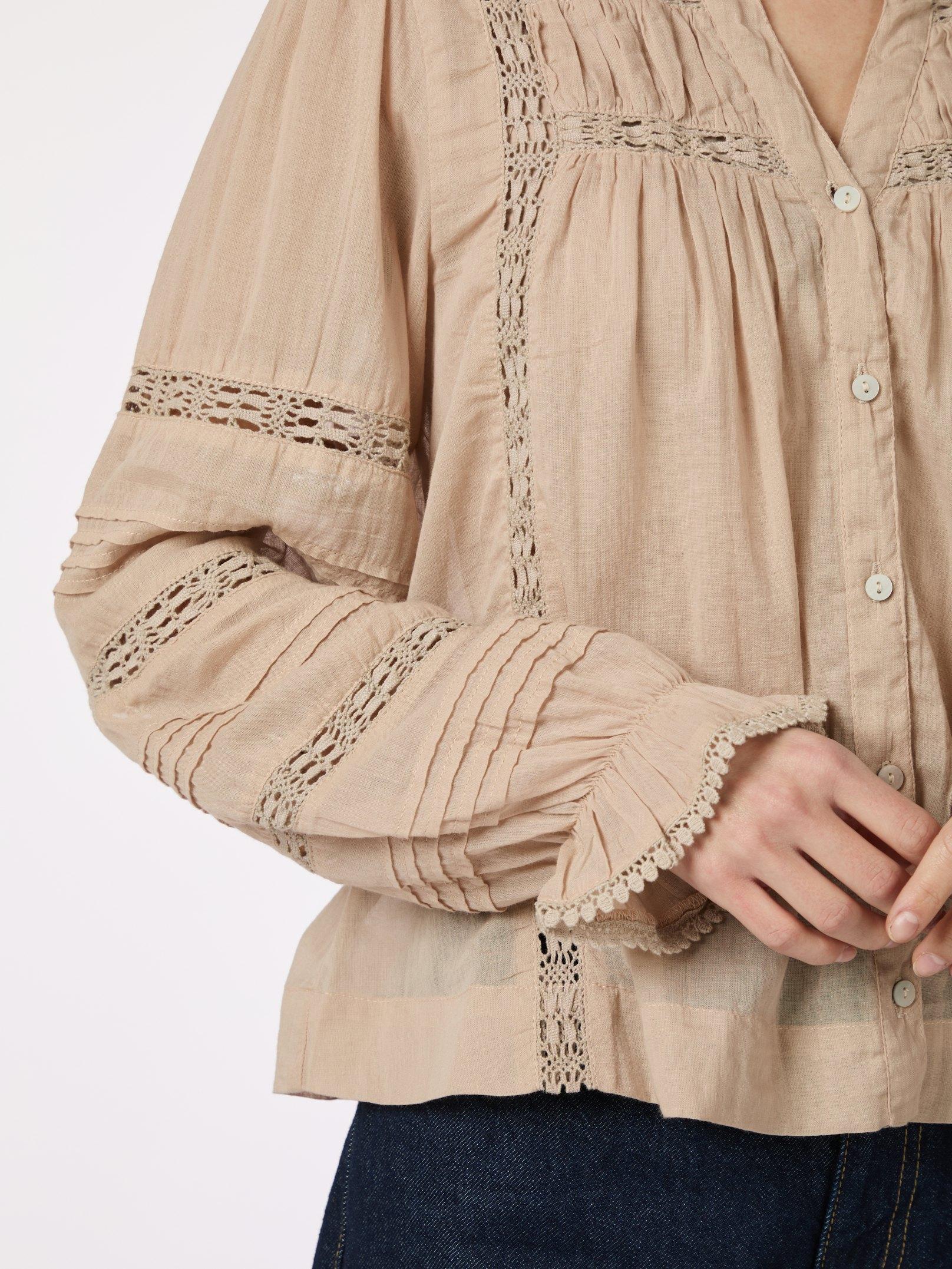 Neo Noir Lyla S Voile Skjorte Toffee