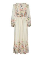 Neo Noir Silfi Flower Print Kjole Creme