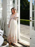 Neo Noir Silfi Flower Print Kjole Creme
